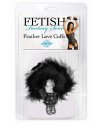 Наручники металлические Feather Love Cuffs с пухом черные