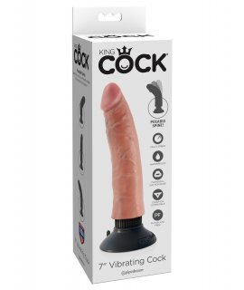 Вибромассажер реалистик 3 в1 на присоске 7 Vibrating Cock