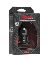 Kink - Ace - Silicone Plug - 3- Black Анальная пробка