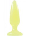 Анальная пробка Firefly Pleasure Plug - Small - Yellow светящаяся в темноте