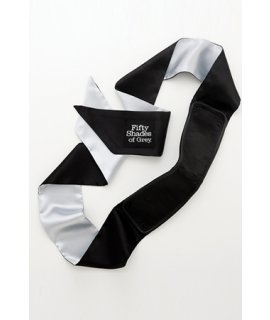 Повязка на глаза Satin Deluxe Blindfold черно-белая