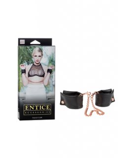 Наручники мягкие Entice French Cuffs с цепью черные