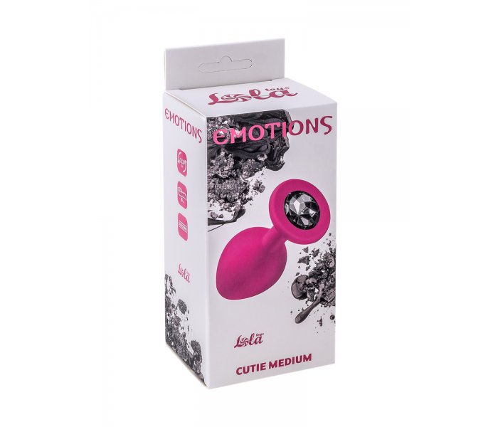 АНАЛЬНАЯ ПРОБКА EMOTIONS CUTIE MEDIUM PINK BLACK CRYSTAL