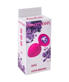 АНАЛЬНАЯ ПРОБКА EMOTIONS CUTIE MEDIUM PINK DARK PURPLE CRYSTAL