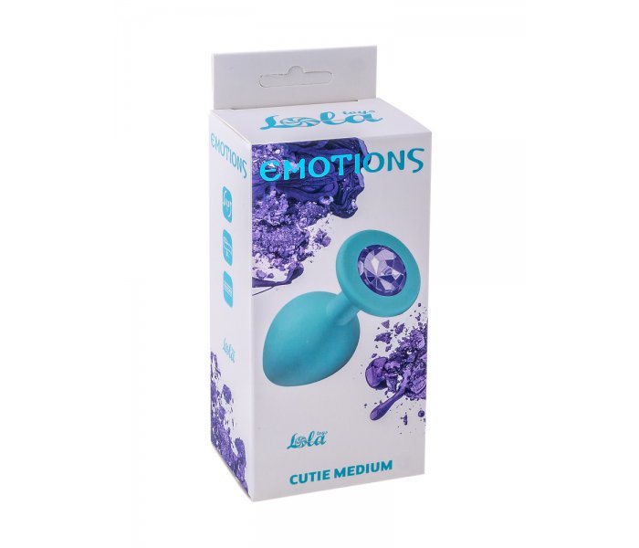 АНАЛЬНАЯ ПРОБКА EMOTIONS CUTIE MEDIUM TURQUOISE PINK CRYSTAL