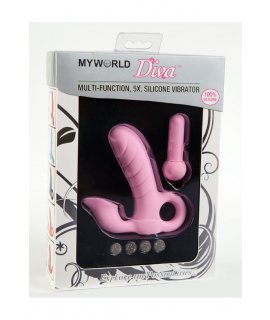 ВИБРАТОР С КЛИТОР.СТИМУЛЯЦИЕЙ 5 РЕЖИМОВ РОЗОВЫЙ 11 СМ СИЛИКОН