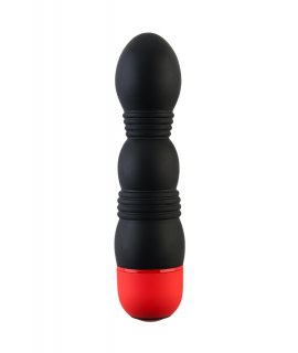 ВИБРАТОР TOYFA BLACK&RED, 10 РЕЖИМОВ ВИБРАЦИИ, СИЛИКОНОВЫЙ,  11,4 СМ