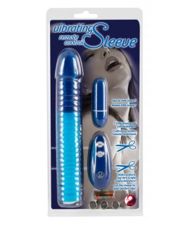 Вибронасадка удлиняющая на пенис синяя You2Toys Vibro-Penis Sleeve