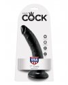 Фаллоимитатор на присоске черный King Cock 7