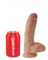 Фаллоимитатор на присоске загорелый King Cock 8 Cock with Balls