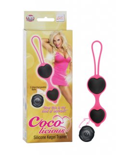 Вагинальные шарики из силикона Coco Licious Kegel Balls - Black Balls черные