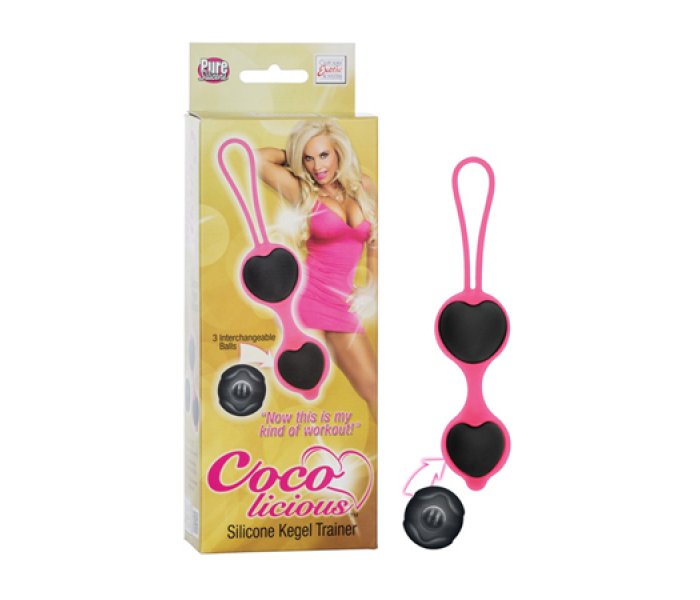 Вагинальные шарики из силикона Coco Licious Kegel Balls - Black Balls черные