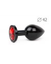 BLACK PLUG LARGE (втулка анальная), L 93 мм D 42 мм, вес 170г, цвет кристалла красный