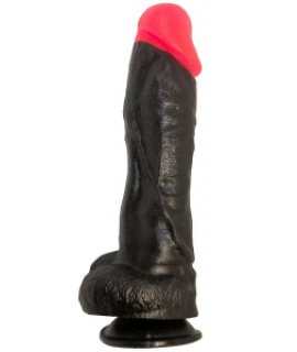 ФАЛЛОИМИТАТОР РЕАЛИСТИК ЧЁРНЫЙ С КРАСНЫМ