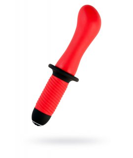 АНАЛЬНЫЙ СТИМУЛЯТОР BLACK & RED BY TOYFA С ВИБРАЦИЕЙ, ВОДОНЕПРОНИЦАЕМЫЙ, СИЛИКОН, КРАСНЫЙ