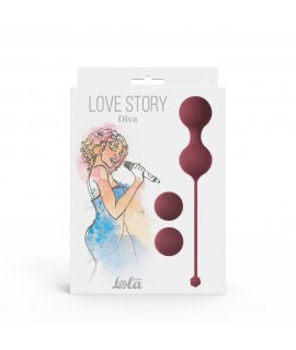 НАБОР ВАГИНАЛЬНЫХ ШАРИКОВ LOVE STORY DIVA WINE RED