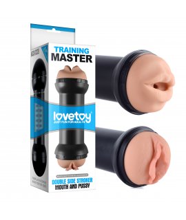 Мастурбатор двусторонний Lovetoy "Training Master Mouth and Pussy", Flesh