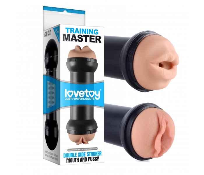 Мастурбатор двусторонний Lovetoy "Training Master Mouth and Pussy", Flesh