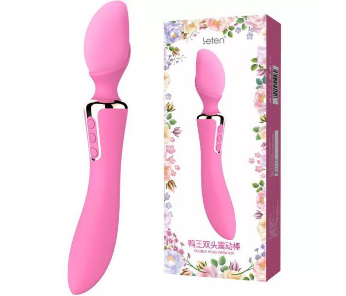 ВИБРОМАССАЖЕР ДВУСТОРОННИЙ LETEN "DOUBLE HEAD", PINK