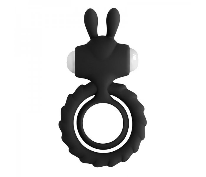 Виброкольцо Love Moment "Rabbit", Black