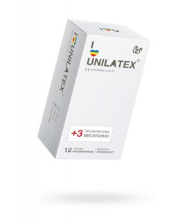 UNILATEX "MULTIFRUITS" цветные ароматизированные, 12 шт.