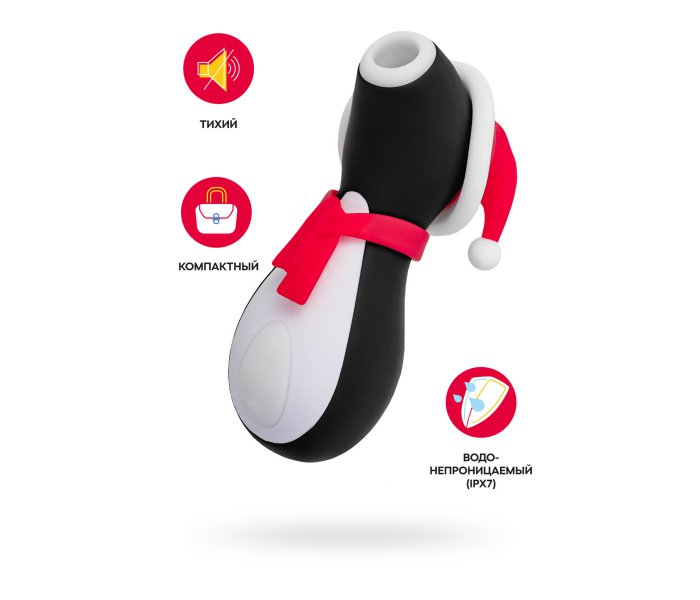 ВАКУУМ-ВОЛНОВОЙ БЕСКОНТАКТНЫЙ СТИМУЛЯТОР КЛИТОРА SATISFYER PRO PENGUIN HOLIDAY EDITION