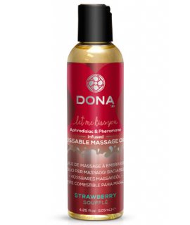 Вкусовое массажное масло DONA Kissable Massage Oil Strawberry Souffle 125 мл