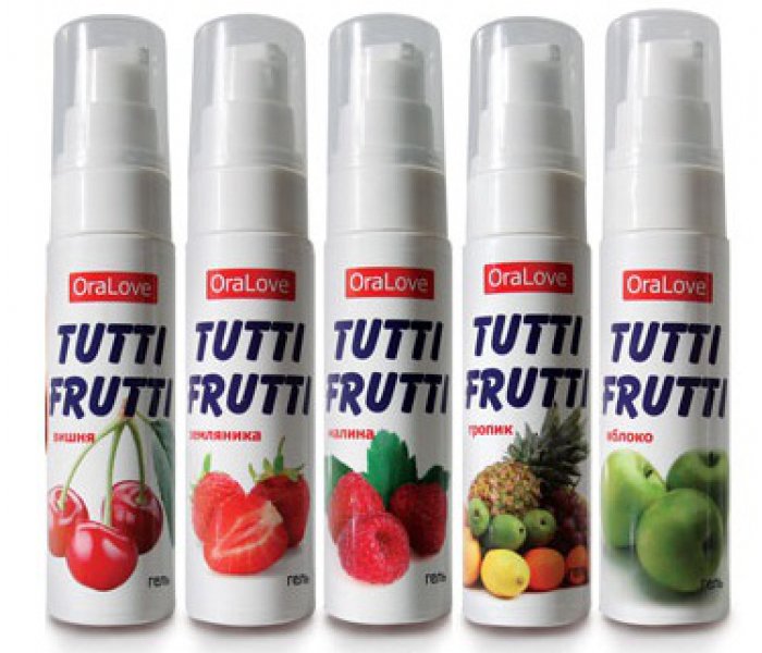 Оральная смазка с разными вкусами  "Tutti Frutti" 30мл.