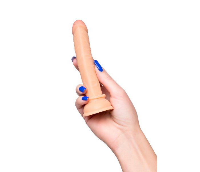Анальный фаллоимитатор, PVC, телесный, 14 см (в пакете)