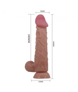 Фаллоимитатор на присоске "Sliding Skin 9,4", Тёмный