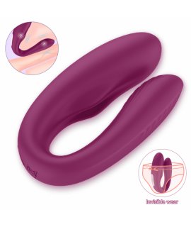 Вибратор для пар "Viviana-RCT", Бордовый