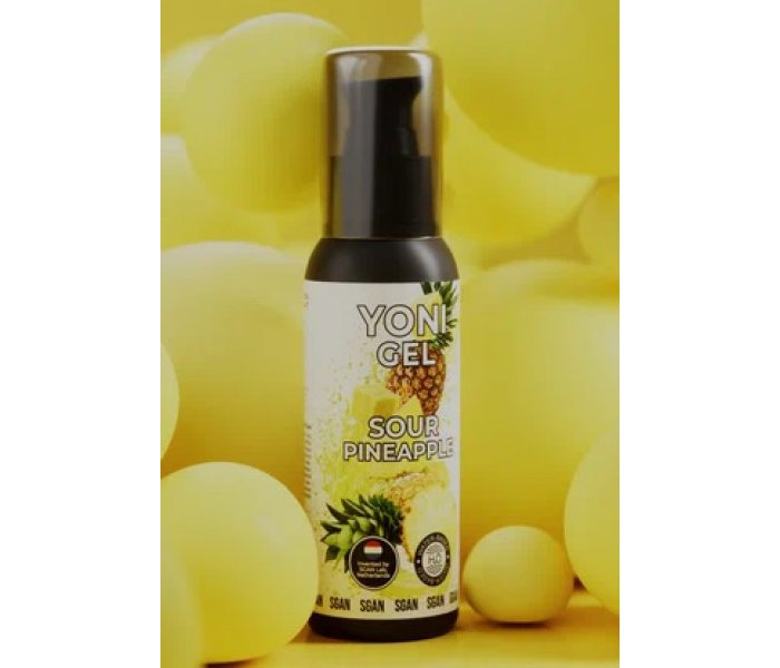 Лубрикант для орального секса SGAN YONI GEL со вкусом кислого ананаса, 100 мл