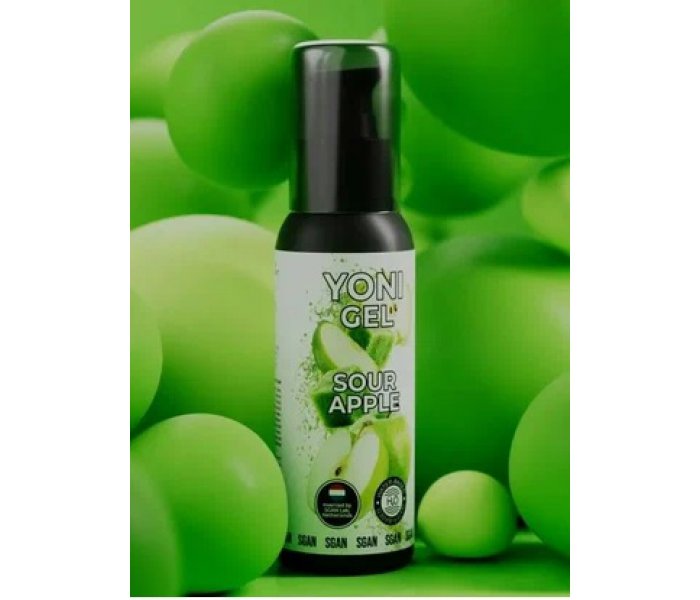 Лубрикант для орального секса SGAN YONI GEL со вкусом кислого яблока, 100 мл