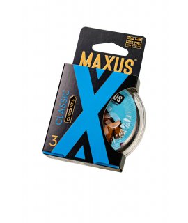 Презервативы Maxus Classic, классические, латекс, пластиковы кейс, 3 шт.