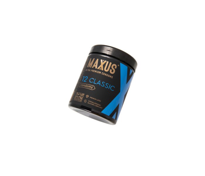 Maxus Classic, классические, латекс, пластиковый кейс, 12 шт.