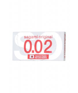 2 шт ПРЕЗЕРВАТИВЫ SAGAMI, ORIGINAL 0.02, ПОЛИУРЕТАН, УЛЬТРАТОНКИЕ, ГЛАДКИЕ, 19 СМ, 5,8