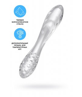 Двусторонний фаллоимитатор Satisfyer Dazzling Crystal 1, стекло, прозрачный, 18,5 см