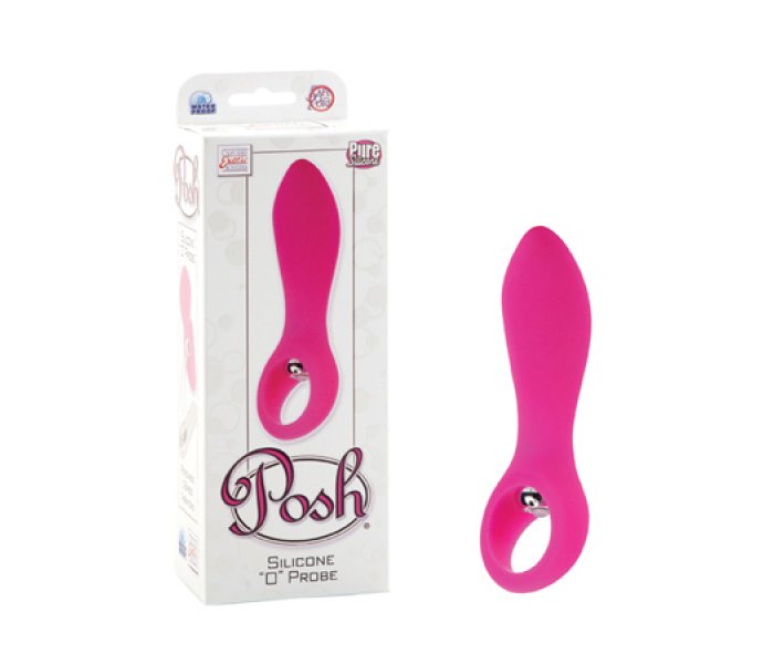 Анальный стимулятор Posh Silicone “O” Probes с вибрацией розовый