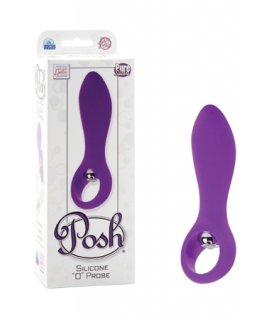 Анальный стимулятор Posh Silicone “O” Probes с вибрацией  фиолетовый