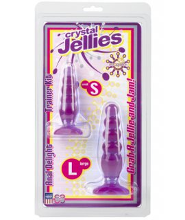 Набор Crystal Jellies из двух анальных стимуляторов Anal Trainer Kit фиолетовый