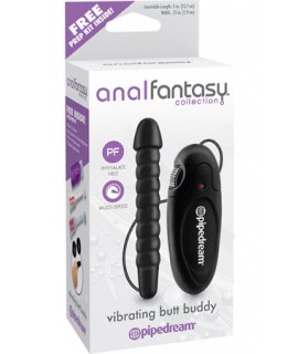 Анальный стимулятор VIBRATING BUTT BUDDY с вибрацией с пультом черный