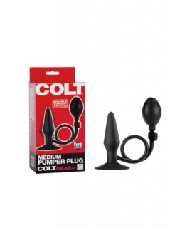 Анальная пробка-расширитель COLT MEDIUM PUMPER PLUG из силикона черная