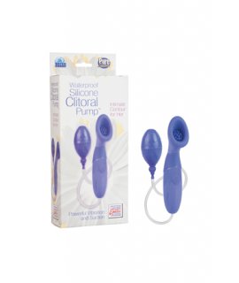 Помпа Waterproof Silicone Clitoral Pumps с вибрацией фиолетовая