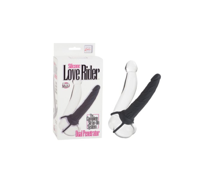 Страпон на пенис Silicone Love Rider Dual Penetrator черный