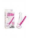 Страпон на пенис Silicone Love Rider Beaded Dual Penetrator розовый